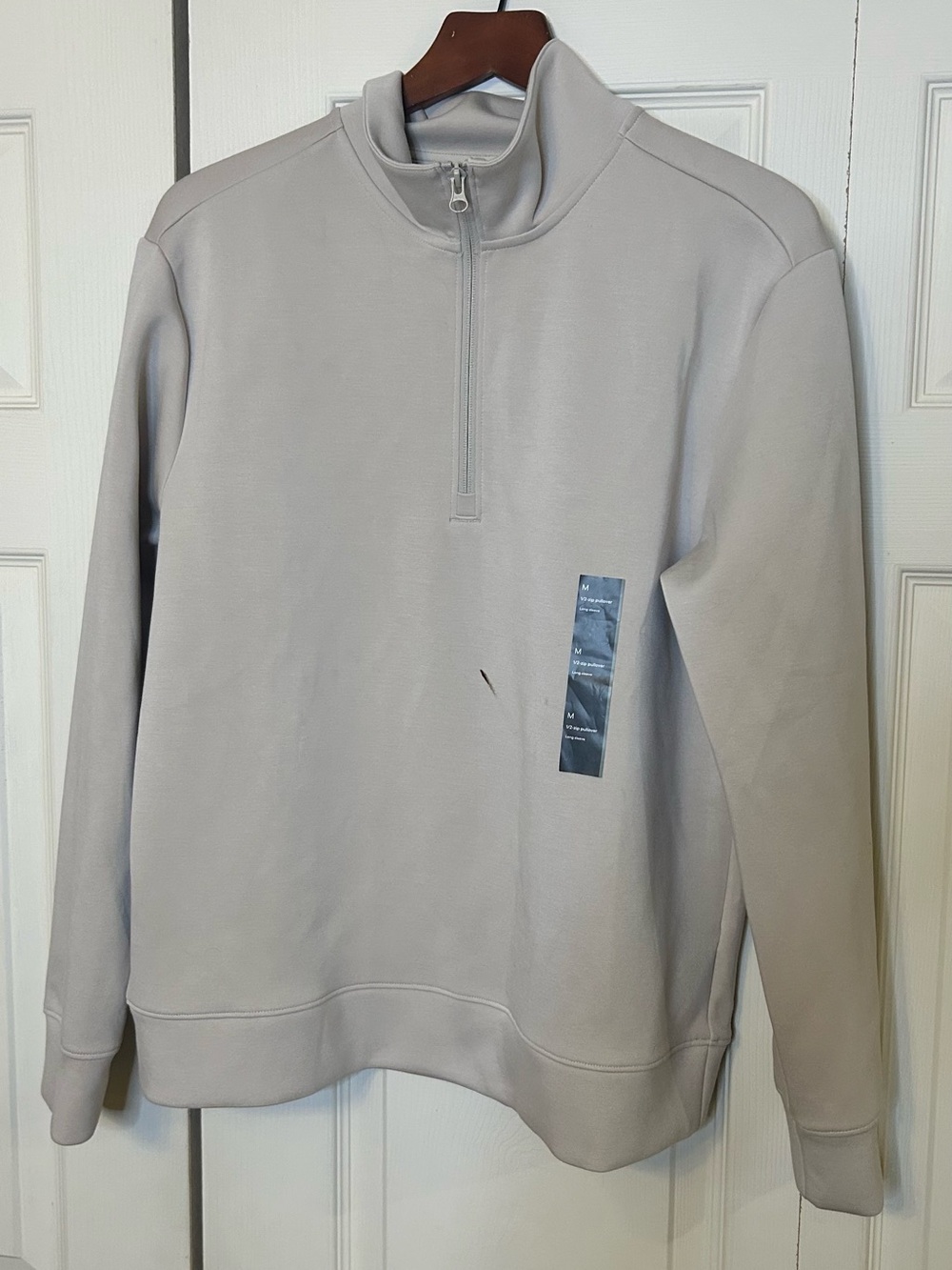 all in motion Men's Light Gray Quarter-Zip Pullover with tags